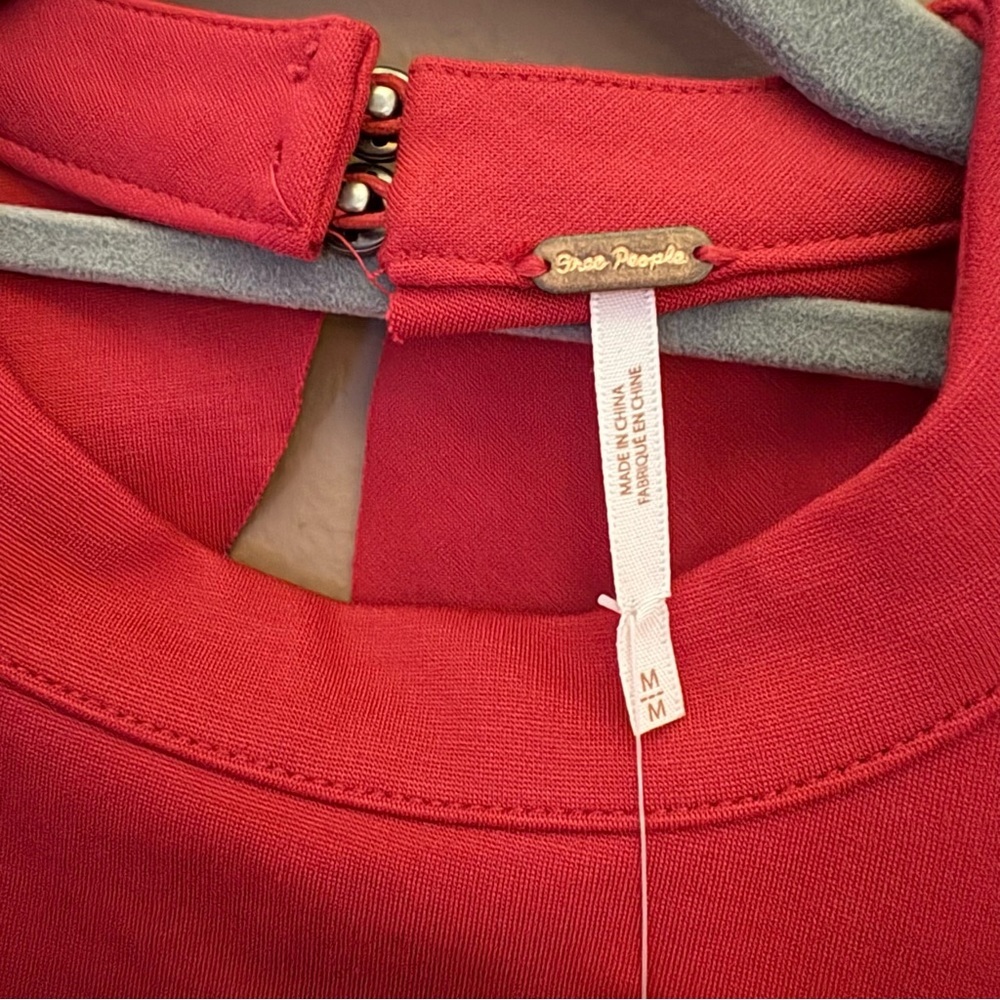 Free People Sweet Talk Mini Dress raspberry‎ pink size medium - Picture 6 of 7